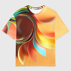 Футболка оверсайз женская Солнце из бумаги, цвет: 3D-принт