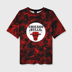 Женская футболка оверсайз CHICAGO BULLS ЧИКАГО БУЛЛС NBA