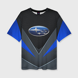 Женская футболка оверсайз Спортивная броня Subaru