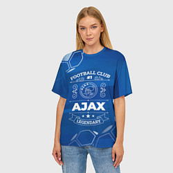 Футболка оверсайз женская Ajax Football Club Number 1, цвет: 3D-принт — фото 2