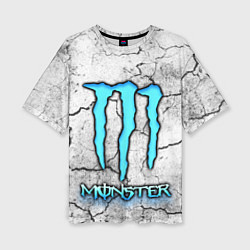 Женская футболка оверсайз MONSTER WHITE БЕЛЫЙ МОНСТР