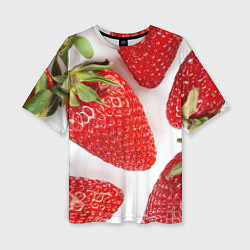 Футболка оверсайз женская Strawberries, цвет: 3D-принт