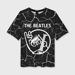 Женская футболка оверсайз The Beatles - КОТ - Трещины
