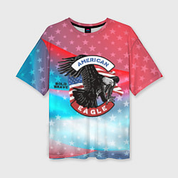 Футболка оверсайз женская Американский орел USA, цвет: 3D-принт