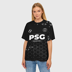 Футболка оверсайз женская PSG Champions Uniform, цвет: 3D-принт — фото 2