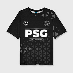 Женская футболка оверсайз PSG Champions Uniform