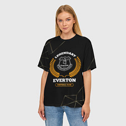 Футболка оверсайз женская Лого Everton и надпись Legendary Football Club на, цвет: 3D-принт — фото 2