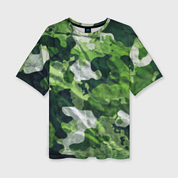 Футболка оверсайз женская Camouflage Pattern Камуфляж Паттерн, цвет: 3D-принт