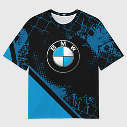Футболка оверсайз женская BMW : БМВ ЛОГО, цвет: 3D-принт