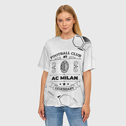 Футболка оверсайз женская AC Milan Football Club Number 1 Legendary, цвет: 3D-принт — фото 2