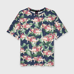 Женская футболка оверсайз Цветы Деревенской Жимолости