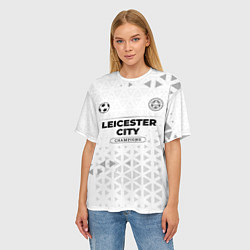 Футболка оверсайз женская Leicester City Champions Униформа, цвет: 3D-принт — фото 2