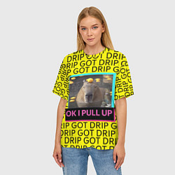 Футболка оверсайз женская I GOT A DRIP, цвет: 3D-принт — фото 2