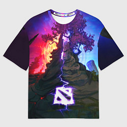 Футболка оверсайз женская Огонь и воздух, цвет: 3D-принт