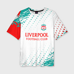 Футболка оверсайз женская Liverpool краски, цвет: 3D-принт