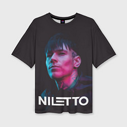 Женская футболка оверсайз Нилетто - портрет