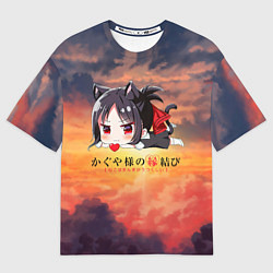 Футболка оверсайз женская Синомия - Love is war Госпожа Кагуя, цвет: 3D-принт