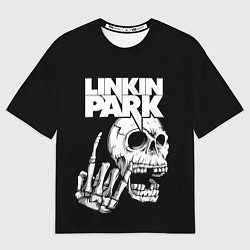 Футболка оверсайз женская Linkin Park Череп, цвет: 3D-принт