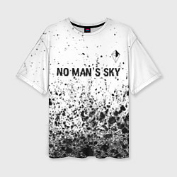 Женская футболка оверсайз No Mans Sky Glitch на светлом фоне