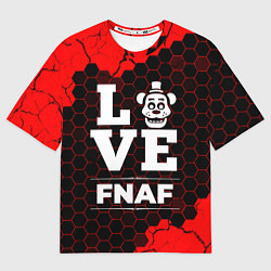 Футболка оверсайз женская FNAF Love Классика, цвет: 3D-принт