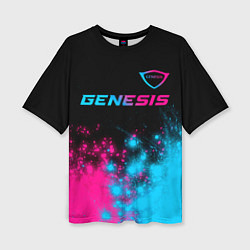 Футболка оверсайз женская Genesis Neon Gradient, цвет: 3D-принт