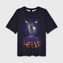 Футболка оверсайз женская Hello Neighbor Привет сосед HELLO, цвет: 3D-принт
