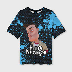 Футболка оверсайз женская Hello Neighbor Привет сосед Ник Рот, цвет: 3D-принт