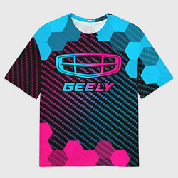 Футболка оверсайз женская Geely - neon gradient, цвет: 3D-принт