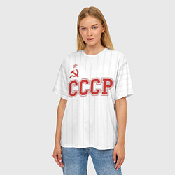 Футболка оверсайз женская СССР - Союз Советских Социалистических Республик, цвет: 3D-принт — фото 2