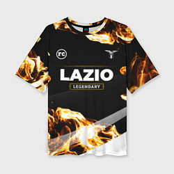 Футболка оверсайз женская Lazio legendary sport fire, цвет: 3D-принт