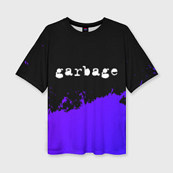 Футболка оверсайз женская Garbage purple grunge, цвет: 3D-принт