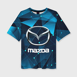 Женская футболка оверсайз Mazda - абстракция