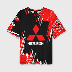 Женская футболка оверсайз Mitsubishi - краска