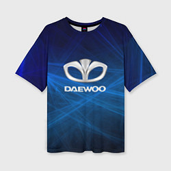 Женская футболка оверсайз Daewoo - лучи