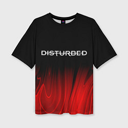 Футболка оверсайз женская Disturbed red plasma, цвет: 3D-принт