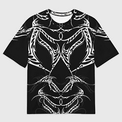 Футболка оверсайз женская Татуировки на теле, цвет: 3D-принт