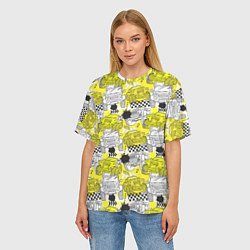 Футболка оверсайз женская Авто и клякса, цвет: 3D-принт — фото 2