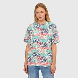 Футболка оверсайз женская Пять оттенков граффити, цвет: 3D-принт — фото 2