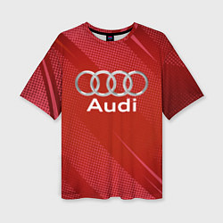 Женская футболка оверсайз Audi abstraction