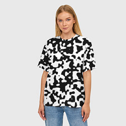 Футболка оверсайз женская Камуфляж Cowskin средний, цвет: 3D-принт — фото 2