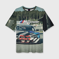 Женская футболка оверсайз BMW M Power - Motorsport - Racing team