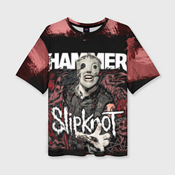 Женская футболка оверсайз Slipknot Hammer