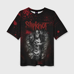 Футболка оверсайз женская Slipknot dark red, цвет: 3D-принт