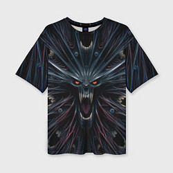 Женская футболка оверсайз Scream alien monster