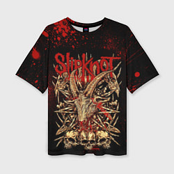 Футболка оверсайз женская Slipknot red black, цвет: 3D-принт