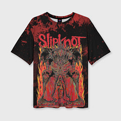 Футболка оверсайз женская Slipknot black and red, цвет: 3D-принт