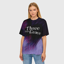 Футболка оверсайз женская Three Days Grace lilac, цвет: 3D-принт — фото 2
