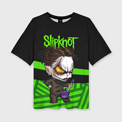 Женская футболка оверсайз Slipknot dark green