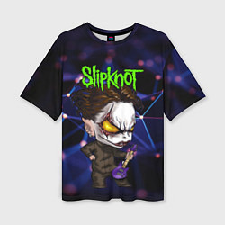 Футболка оверсайз женская Slipknot dark blue, цвет: 3D-принт