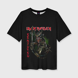 Женская футболка оверсайз Iron Maiden Senjutsu samurai